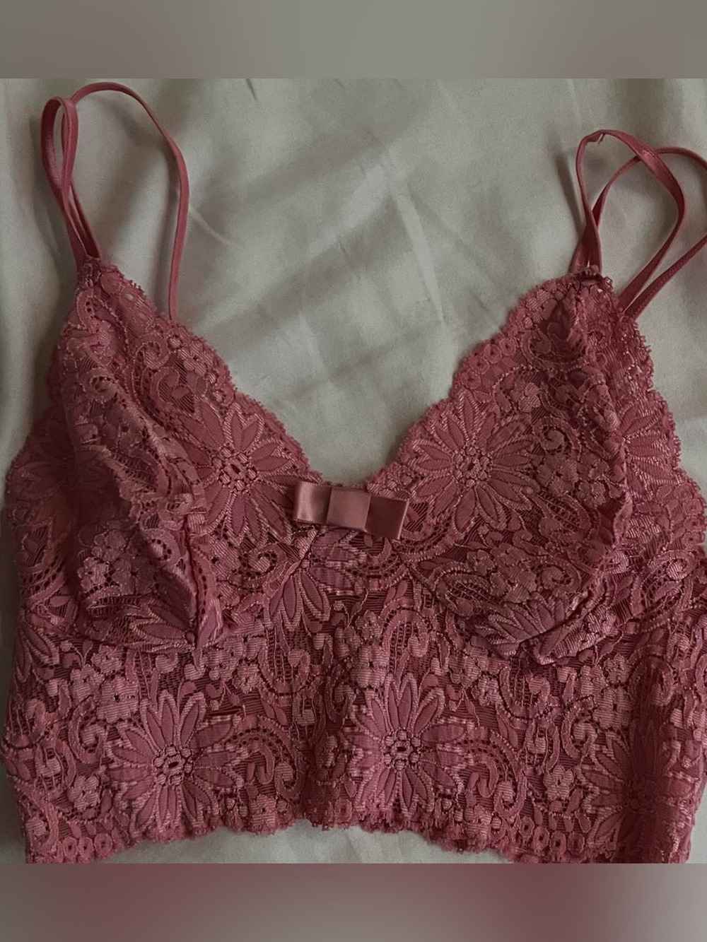 Jessica Rose Mauve Floral Lace Bralette